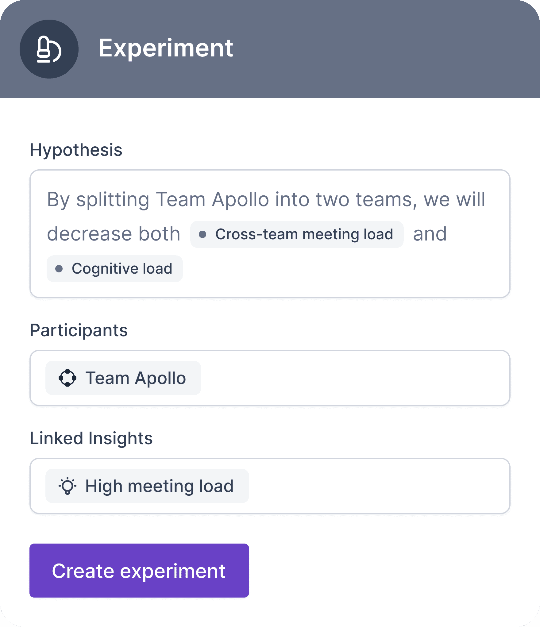 Collaboratively act through experiments